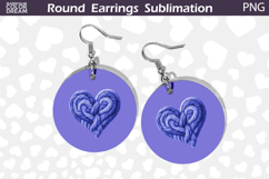 Heart Latch Hook Round Earrings | Heart Valentine Earrings Product Image 1