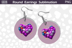 Heart Latch Hook Round Earrings | Heart Valentine Earrings Product Image 1