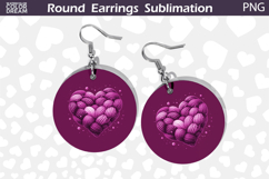 Heart Latch Hook Round Earrings | Heart Valentine Earrings Product Image 1
