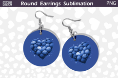 Heart Latch Hook Round Earrings | Heart Valentine Earrings Product Image 1