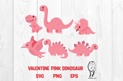 Valentine dinosaur pink Product Image 1