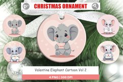 Christmas Ornaments Valentine Elephant Cartoon Product Image 1