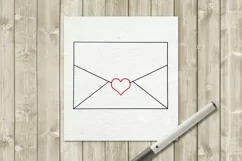 Love Letter Envelope SVG File TRIO Plus Sketch & Rhinestone Product Image 2