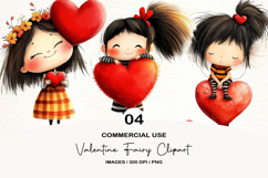 Valentine Fairy Clipart PNG Product Image 1