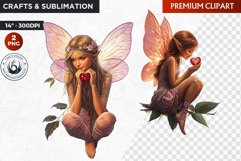 Valentine&#039;s day Fairy Clipart, Valentines day PNG,Love Product Image 1