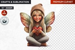 Valentine&#039;s day Fairy Clipart, Valentines day PNG,Love Product Image 1