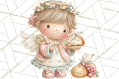 Christian Faith Clipart PNG, Angels Doves Lambs With Crosses Product Image 2