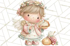 Christian Faith Clipart PNG, Angels Doves Lambs With Crosses Product Image 2