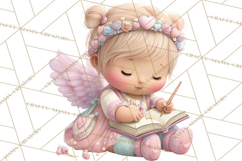 Christian Faith Clipart PNG, Angels Doves Lambs With Crosses Product Image 4