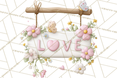 Christian Faith Clipart PNG, Angels Doves Lambs With Crosses Product Image 2