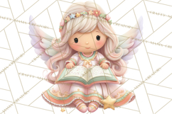 Christian Faith Clipart PNG, Angels Doves Lambs With Crosses Product Image 2