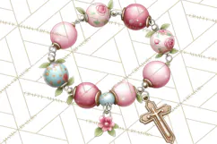 Christian Faith Clipart PNG, Angels Doves Lambs With Crosses Product Image 3