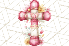 Christian Faith Clipart PNG, Angels Doves Lambs With Crosses Product Image 5