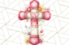 Christian Faith Clipart PNG, Angels Doves Lambs With Crosses Product Image 5