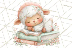 Christian Faith Clipart PNG, Angels Doves Lambs With Crosses Product Image 2