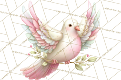 Christian Faith Clipart PNG, Angels Doves Lambs With Crosses Product Image 4