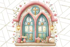 Christian Faith Clipart PNG, Angels Doves Lambs With Crosses Product Image 2