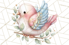 Christian Faith Clipart PNG, Angels Doves Lambs With Crosses Product Image 3