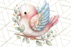 Christian Faith Clipart PNG, Angels Doves Lambs With Crosses Product Image 3