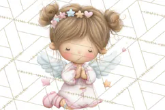 Christian Faith Clipart PNG, Angels Doves Lambs With Crosses Product Image 5