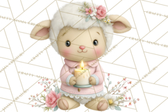 Christian Faith Clipart PNG, Angels Doves Lambs With Crosses Product Image 2