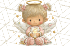 Christian Faith Clipart PNG, Angels Doves Lambs With Crosses Product Image 5