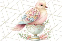Christian Faith Clipart PNG, Angels Doves Lambs With Crosses Product Image 2