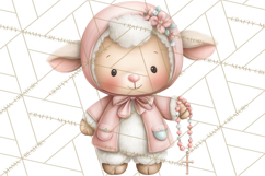 Christian Faith Clipart PNG, Angels Doves Lambs With Crosses Product Image 3