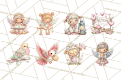Christian Faith Clipart PNG, Angels Doves Lambs With Crosses Product Image 2