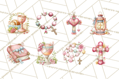 Christian Faith Clipart PNG, Angels Doves Lambs With Crosses Product Image 5