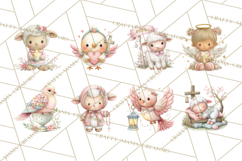 Christian Faith Clipart PNG, Angels Doves Lambs With Crosses Product Image 8