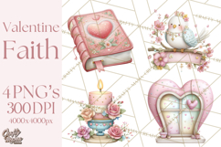 Christian Faith Clipart PNG, Angels Doves Lambs With Crosses Product Image 1