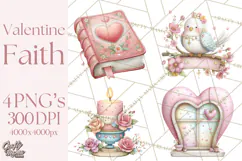 Christian Faith Clipart PNG, Angels Doves Lambs With Crosses Product Image 1