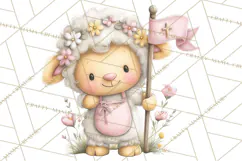 Christian Faith Clipart PNG, Angels Doves Lambs With Crosses Product Image 4