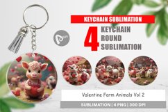 Keychain Valentine Farm Animals Product Image 1