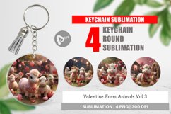 Keychain Valentine Farm Animals Product Image 1