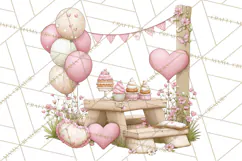 Valentine Farm Clipart PNG, Barnyard Valentine Props, Kids Product Image 3
