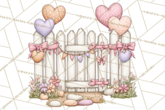 Valentine Farm Clipart PNG, Barnyard Valentine Props, Kids Product Image 5