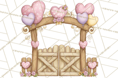 Valentine Farm Clipart PNG, Barnyard Valentine Props, Kids Product Image 2