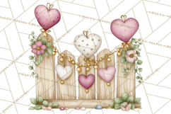 Valentine Farm Clipart PNG, Barnyard Valentine Props, Kids Product Image 2