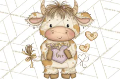 Valentine Farm Clipart PNG, Barnyard Valentine Props, Kids Product Image 4