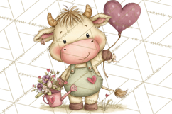 Valentine Farm Clipart PNG, Barnyard Valentine Props, Kids Product Image 2