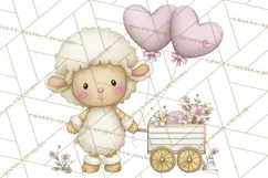 Valentine Farm Clipart PNG, Barnyard Valentine Props, Kids Product Image 5