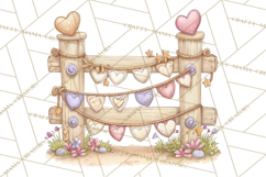 Valentine Farm Clipart PNG, Barnyard Valentine Props, Kids Product Image 3