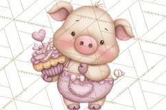 Valentine Farm Clipart PNG, Barnyard Valentine Props, Kids Product Image 2