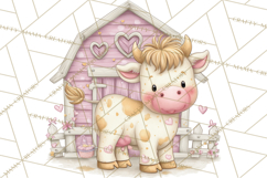 Valentine Farm Clipart PNG, Barnyard Valentine Props, Kids Product Image 3