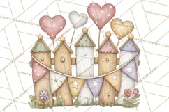 Valentine Farm Clipart PNG, Barnyard Valentine Props, Kids Product Image 4