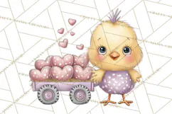 Valentine Farm Clipart PNG, Barnyard Valentine Props, Kids Product Image 2