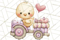 Valentine Farm Clipart PNG, Barnyard Valentine Props, Kids Product Image 3