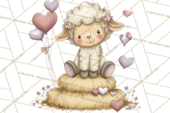 Valentine Farm Clipart PNG, Barnyard Valentine Props, Kids Product Image 5